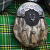 Stag Head Rabbit Fur Chrome Head Sporran