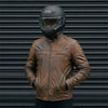 RIDERACT® Mens Leather Motorcycle Jacket | Cafe Racer Biker Jacket