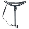 Outdoor Walking Stick with Seat Spectator Adjustable Leather Shooting Stick Black