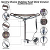 Outdoor Shooting Stick Adjustable Venator Leather Walking Stick Coffee Brown