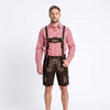 Bavarian Men Shirt Checked Red Berry