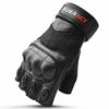 RIDERACT® Leather Motorcycle Gloves | Vulcan Half Finger Biker Gloves
