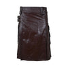 Customized Classic Utility Leather Kilt Brown