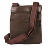 Stylish Leather Shoulder Bag Coffee Brown iPad Messenger Bag