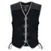 RIDERACT® Mens Leather Motorcycle Vest | Snooper Classic Biker Vest