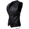 RIDERACT® Womens Motorcycle Vest | Anna Style Zippered & Adjustable Female Leather Vest