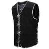 RIDERACT® Mens Leather Motorcycle Vest | Snooper Classic Biker Vest