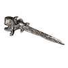 Rampant Mounted Sword Kilt Pin Antique