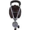 Outdoor Walking Stick with Seat Leather Moon Coffee Brown