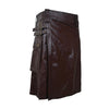 Customized Classic Utility Leather Kilt Brown