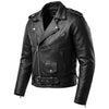 RIDERACT® Mens Leather Motorcycle Jacket | Brando Adjustable Moto Jacket