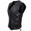 RIDERACT® Womens Leather Vest Motorcycle | Adjustable Patsy Biker Vest