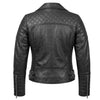 RIDERACT® Womens Leather Motorcycle Jacket | Black Brando Infinity Leather Biker Jacket