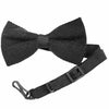 Scottish Bow Tie Tartan Plain Black