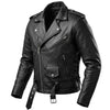 RIDERACT® Mens Leather Motorcycle Jacket | Brando Adjustable Moto Jacket