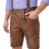 Men's Oktoberfest Costume Authentic Leather Short Lederhosen