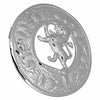 Rampant Lion Mount Fly Plaid Brooch Silver