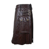 Customized Classic Utility Leather Kilt Brown