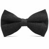 Scottish Bow Tie Tartan Plain Black
