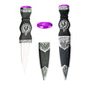 Two Piece Sgian Dubh Purple Stone