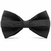 Scottish Bow Tie Tartan Plain Black