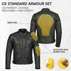 RIDERACT® Mens Motorbike Jacket Black | Combat Style Leather Motorcycle Jacket