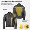 RIDERACT® Mens Leather Motorcycle Jacket | Striper Biker Jacket