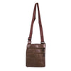 Stylish Leather Shoulder Bag Coffee Brown iPad Messenger Bag