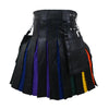 Custom LGBTQ Leather Kilt Rainbow