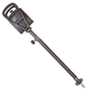 Outdoor Leather Walking Stick Seat Spectator Adjustable Coffee Brown