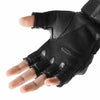 RIDERACT® Leather Motorcycle Gloves | Vulcan Half Finger Biker Gloves