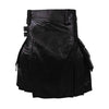 Customized Classic Leather Kilt Black