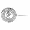 Rampant Lion Mount Fly Plaid Brooch Silver