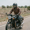 RIDERACT® Mens Leather Motorcycle Jacket | Brando Style Biker Jacket
