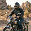 RIDERACT® Mens Motorbike Jacket Black | Combat Style Leather Motorcycle Jacket