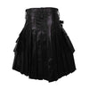 Customized Classic Leather Kilt Black