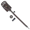 Outdoor Leather Walking Stick Seat Spectator Adjustable Coffee Brown