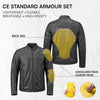 RIDERACT® Mens Leather Motorcycle Jacket | Black Moto Jacket