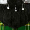 Chrome Head Black Rabbit Fur Sporran