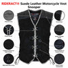 RIDERACT® Mens Leather Motorcycle Vest | Snooper Classic Biker Vest