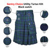 Utility Tartan Kilt Black Watch with Cargo Pockets