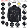 RIDERACT® Waxed Cotton Motorcycle Jacket | Zacota Biker Jacket