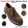 Bavarian Men's Suede Leather Shoes Dark Brown