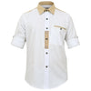 Bavarian Men's Shirt White with Embroidery