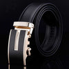 Adjustable Leather Belt Auto Locking Buckle 101B Gold