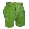 Women’s Oktoberfest Costume – Green Suede Leather Lederhosen Shorts
