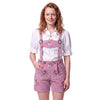 Women’s Lederhosen – Rose Pink Suede Leather Shorts
