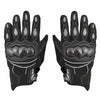 RIDERACT® Leather Motorcycle Gloves | RexOne Biker Gloves Black