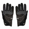 RIDERACT® Leather Motorcycle Gloves | RexOne Biker Gloves Black