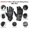 RIDERACT® Leather Motorcycle Gloves | Unisex SB1-Pro Biker Gloves